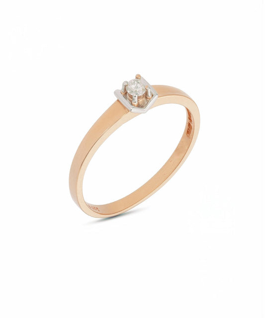 audono aukso žiedas su kvadratiniu brilianto įstatymu