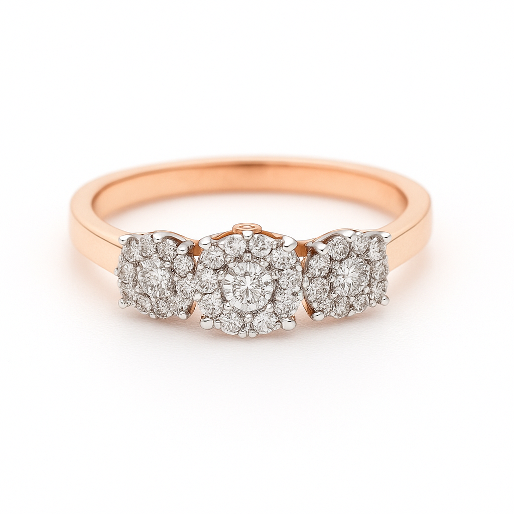 Klasikinis žiedas su 0.50 ct bendros masės briliantais