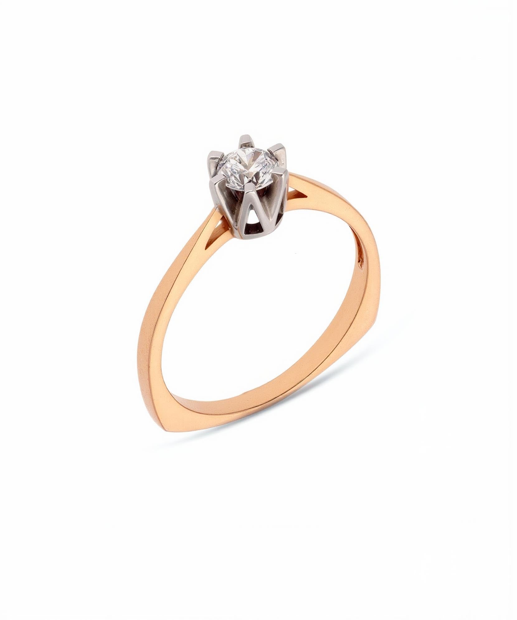 Auksinis žiedas su cirkoniu karūnėlėje