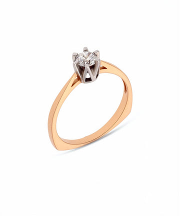 Auksinis žiedas su cirkoniu karūnėlėje