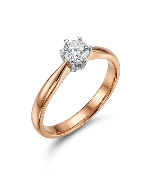 Žiedas su briliantu 0,23 ct.