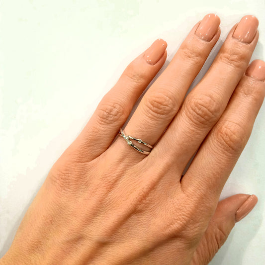 Žiedas su deimantais 0.07ct. Kolje