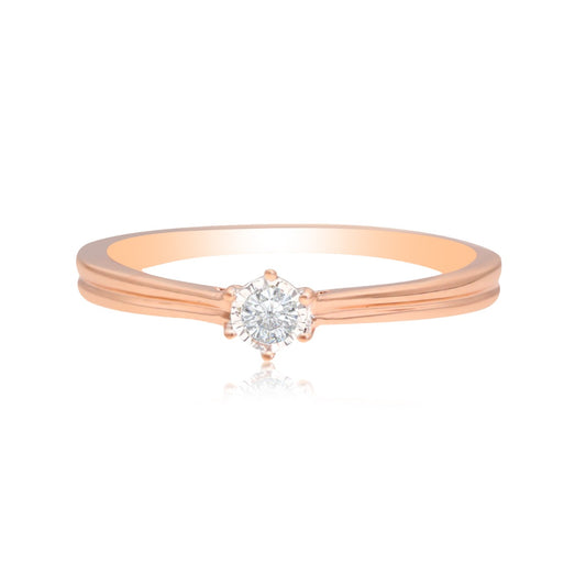 Žiedas su deimantu 0.05ct. Kolje