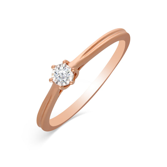 Žiedas su deimantu 0.05ct. Kolje